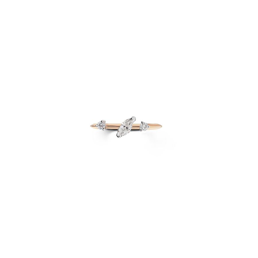 Anello 'Balance' oro rosa con marquise BALANCE | AN 9R1MQ 2TO CT.0,16+0,06